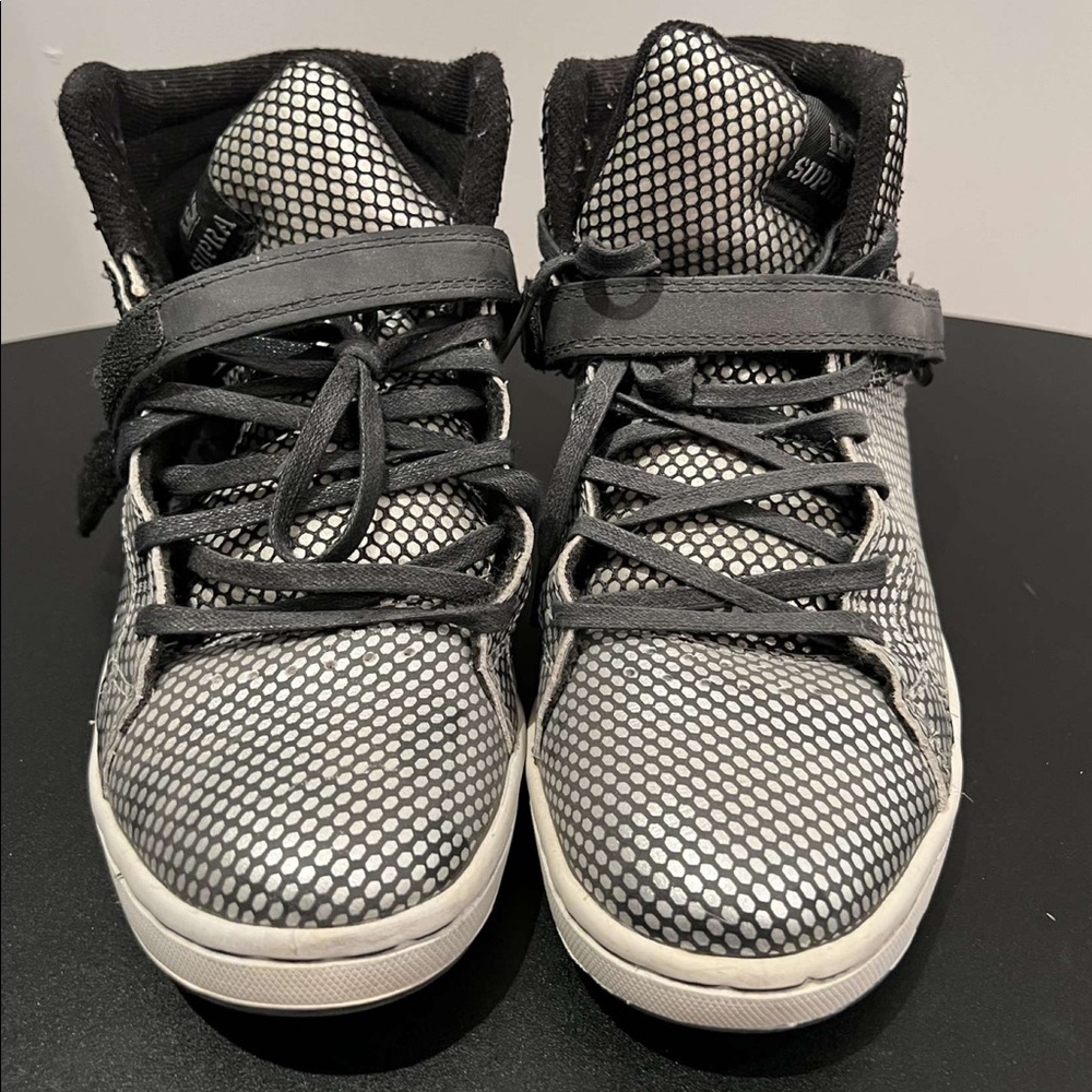 Supra Foam Greco Silver And Black Skate Size Us